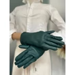 Zöld bőrkesztyű