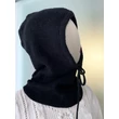 Fekete, kötött balaclava