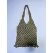Khaki makramé táska