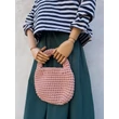 Púderrózsaszín horgolt táska