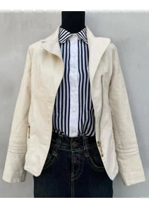 bézs bőrdzseki-használt ruha-bebex.hu