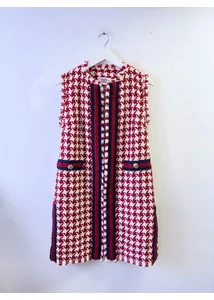 Tyúklábmintás mellény