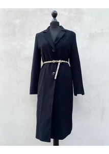 biba fekete kabát-használt ruha-bebex.hu