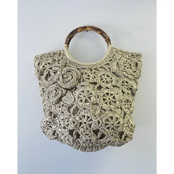 Benetton raffia táska