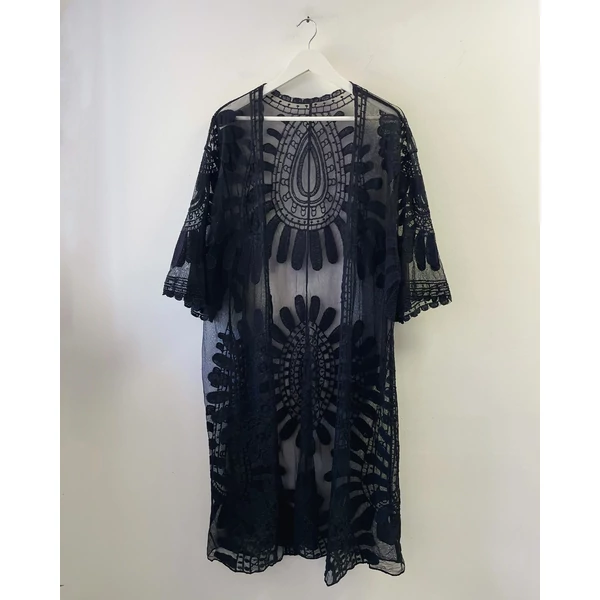 Fekete strandkimono