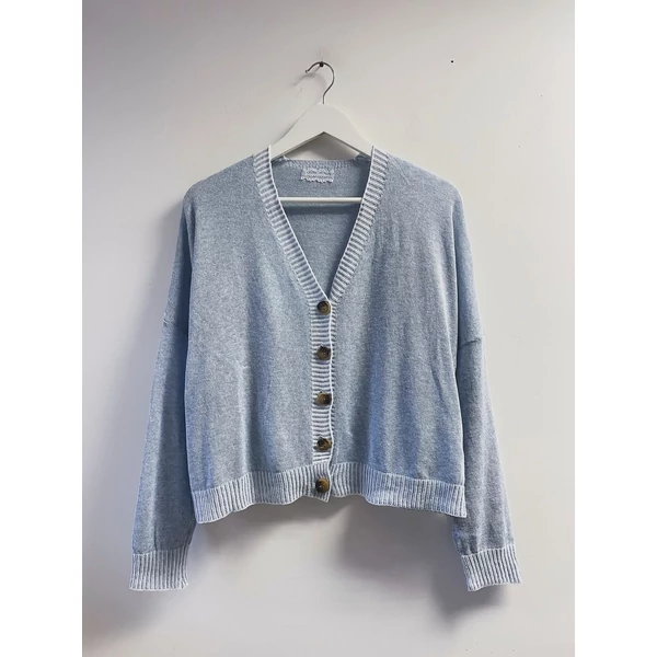 Világoskék kardigán