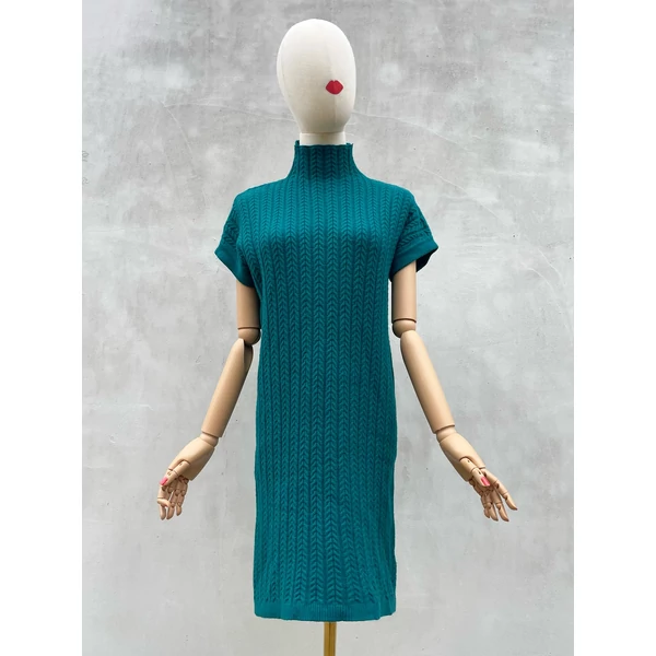 Petrolkék kötött ruha