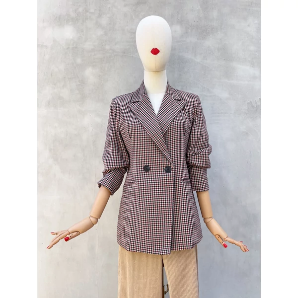 Tyúklábmintás blézer