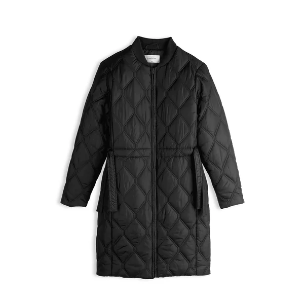 Fekete steppelt kabát