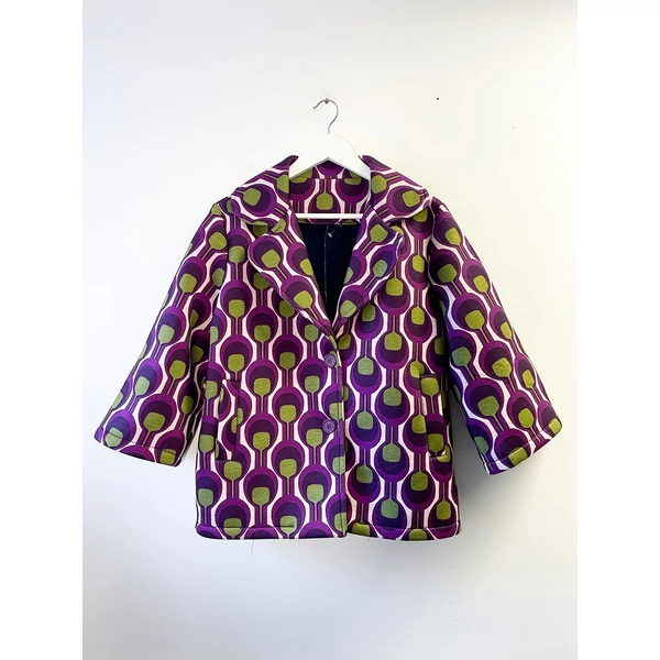 Mintás neopren kabát