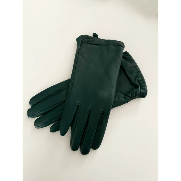 Zöld bőrkesztyű