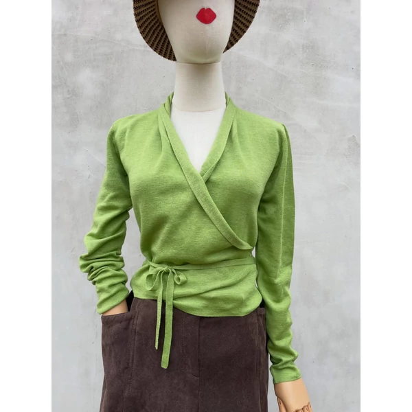 Selyemkeverék átlapolós felső