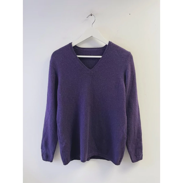 Lila kasmír pulóver