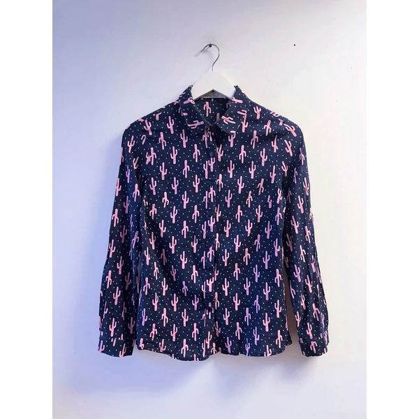 Kaktusz mintás blúz