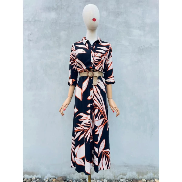 F&F levélmintás ruha