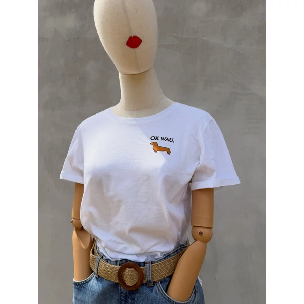 Fehér póló nyomattal